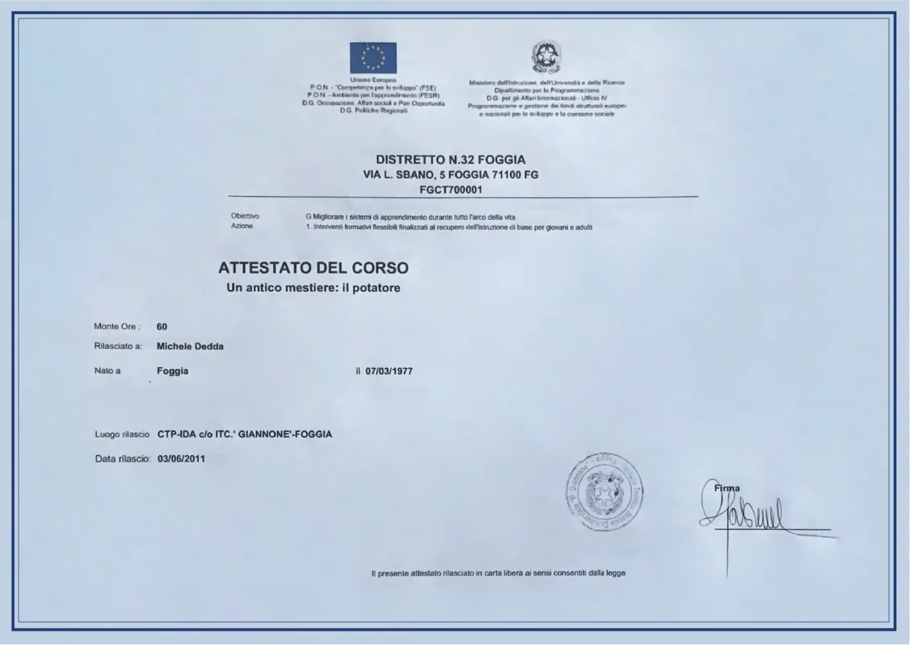 Certificato 1